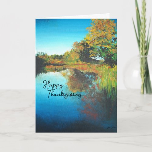 Fall Landscape Happy Thanksgiving Card