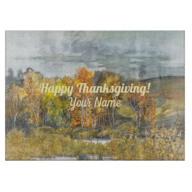  Fall landscapes watercolor Cutting Board (Front)