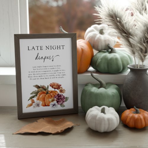 Fall Late Night Diaper Poster