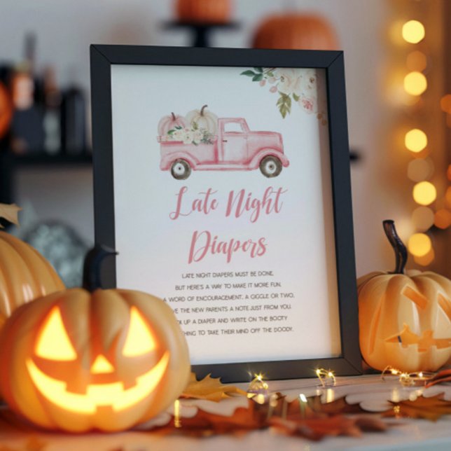 Fall Late Night Diapers Shower Game Poster (Creator Uploaded)