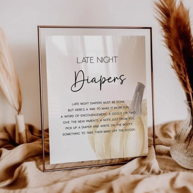 Fall Late Night Diapers Shower Game Poster (Creator Uploaded)