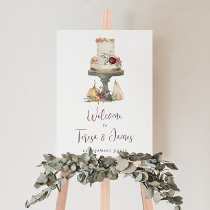Fall Layer Cake Personalized Event Welcome Sign
