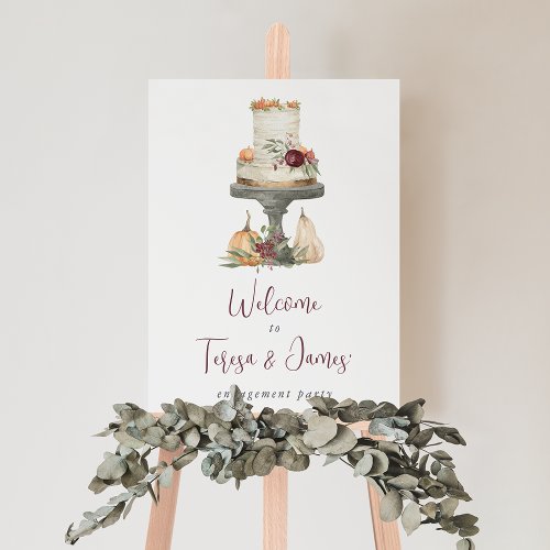 Fall Layer Cake Personalized Event Welcome Sign