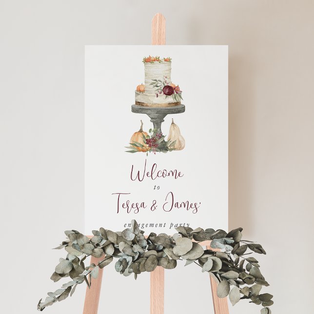 Fall Layer Cake Personalized Event Welcome Sign (Creator Uploaded)