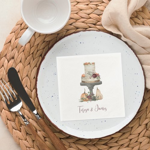 Fall Layer Cake Personalized Napkins