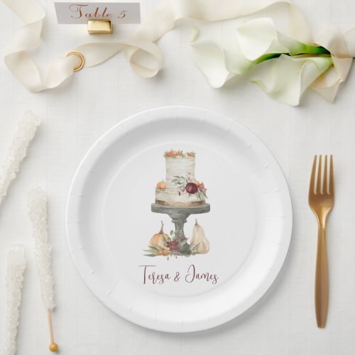 Fall Layer Cake Personalized Paper Plates