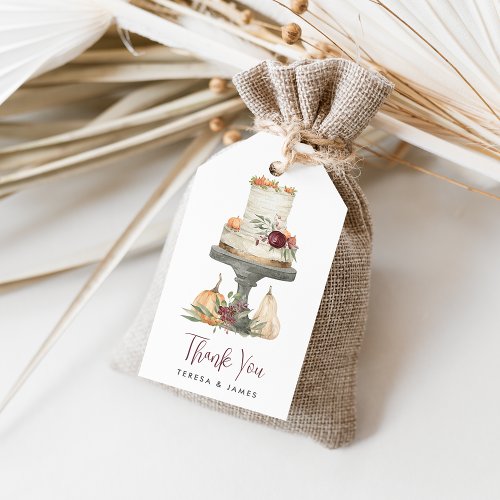 Fall Layer Cake Personalized Thank You Gift Tags