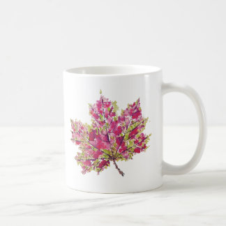 Fall Leaf Art - Boho Watercolor In Purple Coffee Mug