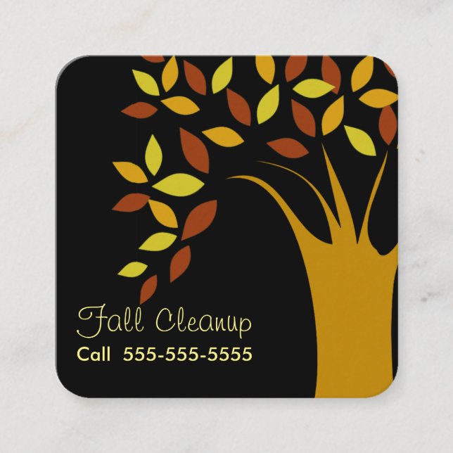 Fall Leaf Business Cards (Front)