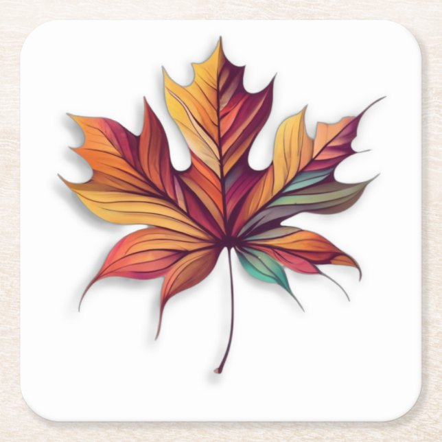 Fall leaf coaster  (Front)