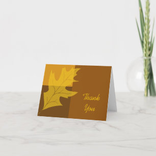 Fall Leaf Color Block Thank You Card