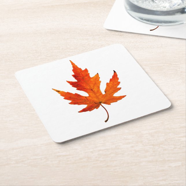 Fall Leaf - Fall Color - Stone Coaster (Angled)
