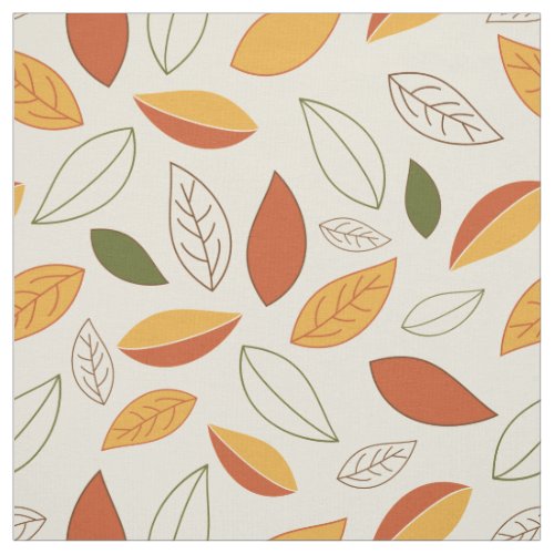 Fall Leaf Pattern Repeat Autumn Leaves Hand Drawn Fabric