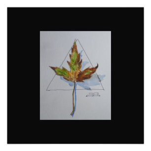 Fall leaf photo print