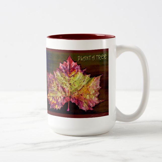 Fall Leaf Plant A Tree Mug (Right)