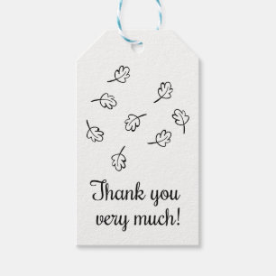Fall Leaf Thank You Leaves Rustic Wedding Party Gift Tags