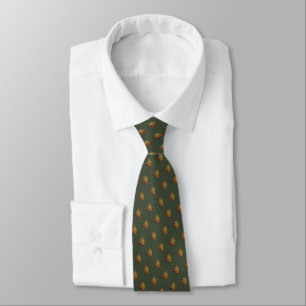 Fall leaf watercolor tie