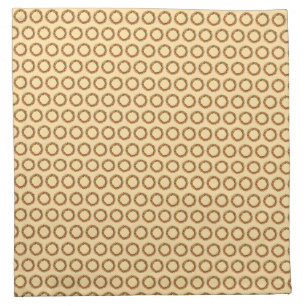 Fall Leaf Wreath Circle Cloth Napkin