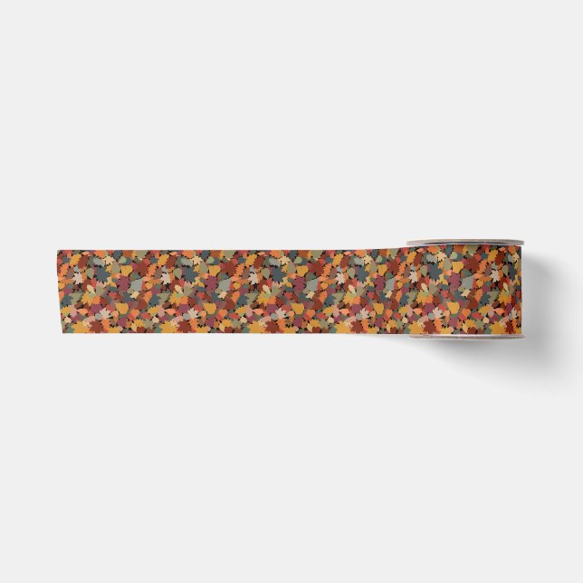 Fall & Leafs Satin Ribbon (Front)