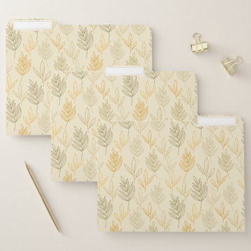 Fall Leaves Abstract Pattern File Folder