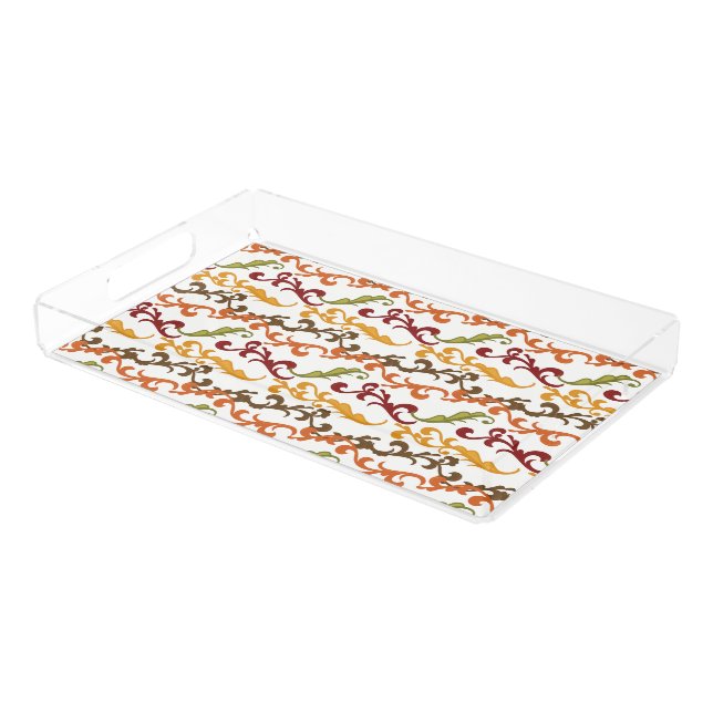 Fall Leaves Acrylic Tray (Angled)
