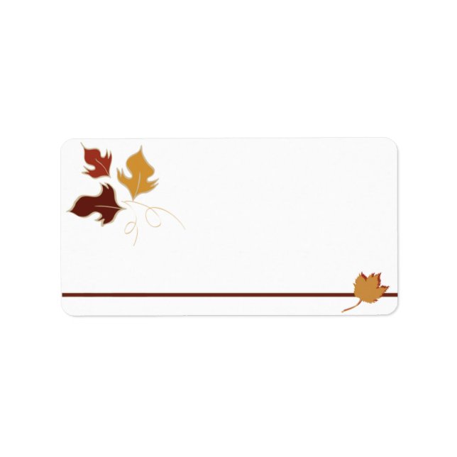 Fall Leaves Address Labels (Front)