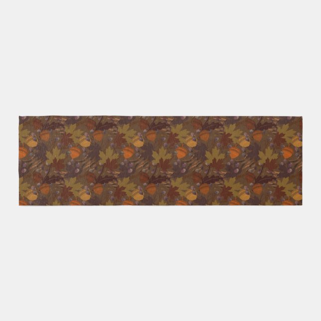 Fall Leaves and Acorns Beautiful You Customize Outdoor Rug (Front)