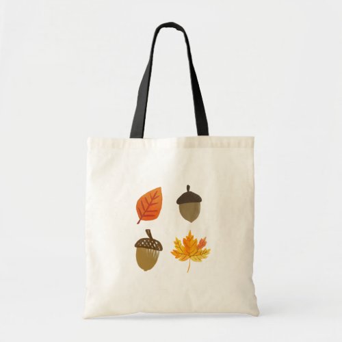 Fall Leaves and Acorns Tote Bag