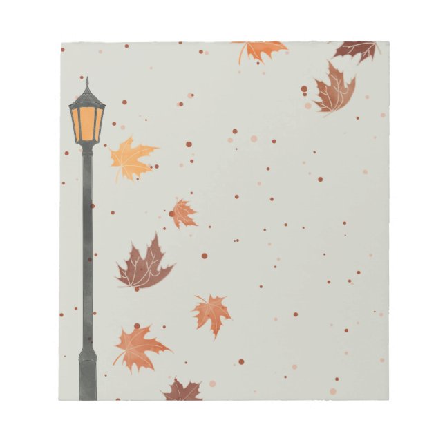 Fall Leaves and Lights Notepad (Front)