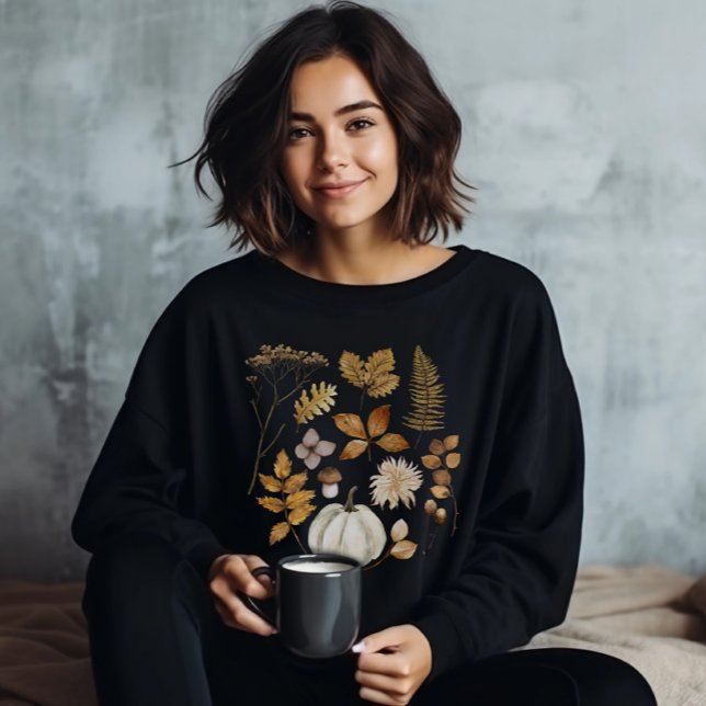 Fall Leaves and Pumpkin  Sweatshirt (Creator Uploaded)