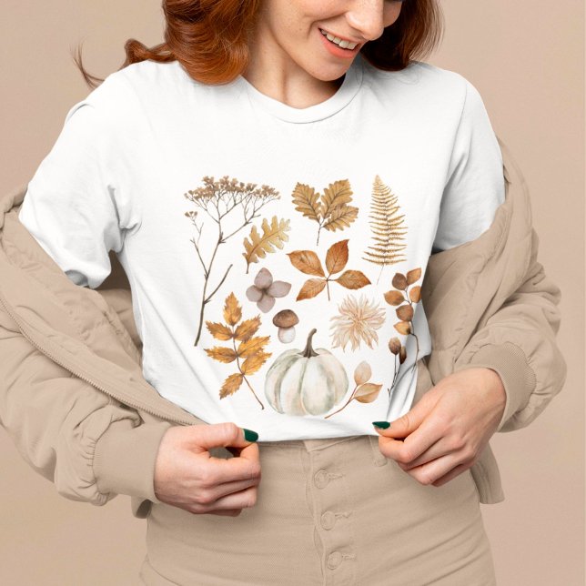 Fall Leaves and Pumpkin T-Shirt (Creator Uploaded)