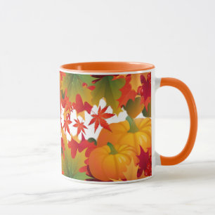 Fall Leaves and pumpkins Mug