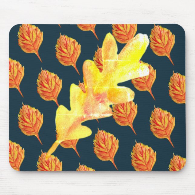 Fall Leaves Art Mouse Pad (Front)