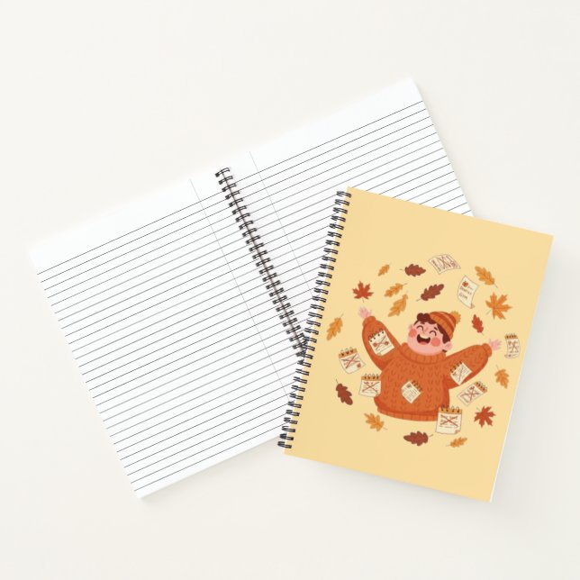 Fall Leaves Art | Playful Autumn Design Notebook (Inside)