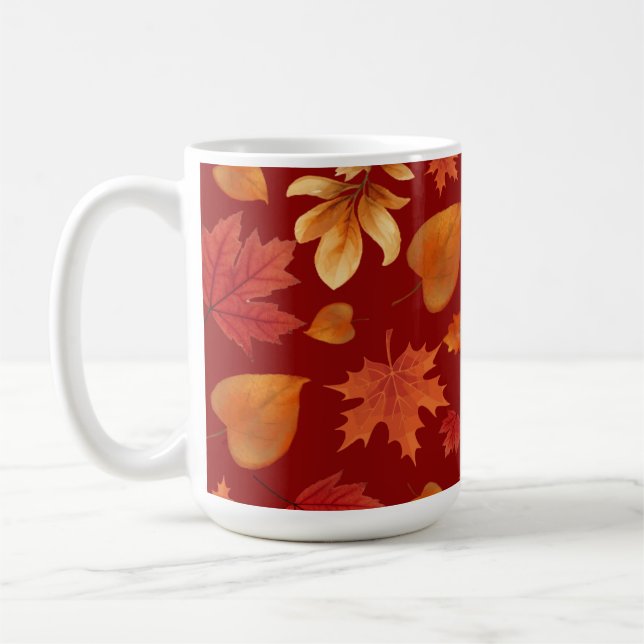 Fall leaves Autumn Bliss  Coffee Mug (Left)