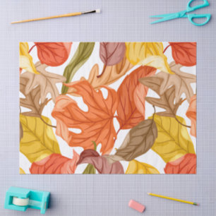 Fall Leaves Autumn Colorful Seasonal Botanical Tissue Paper