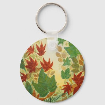 Fall Leaves  Autumn Leaves Keychain by artistjandavies at Zazzle