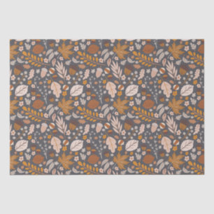 Fall Leaves, Autumn night's seamless pattern  Tissue Paper