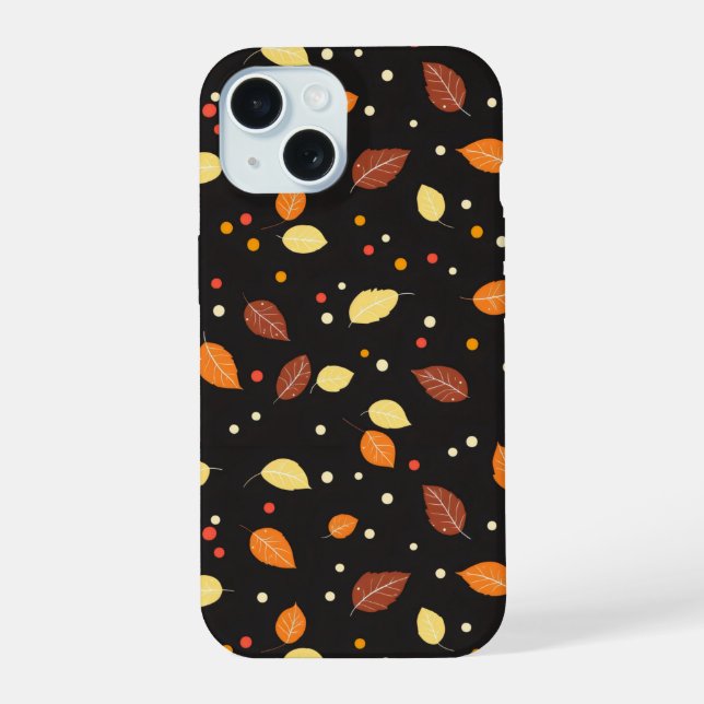 Fall Leaves Autumn Pattern Iphone Case (Back)
