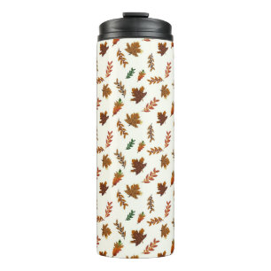 Fall Leaves, Autumn Print Thermal Tumbler