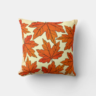 Fall Leaves Autumn Throw Pillow