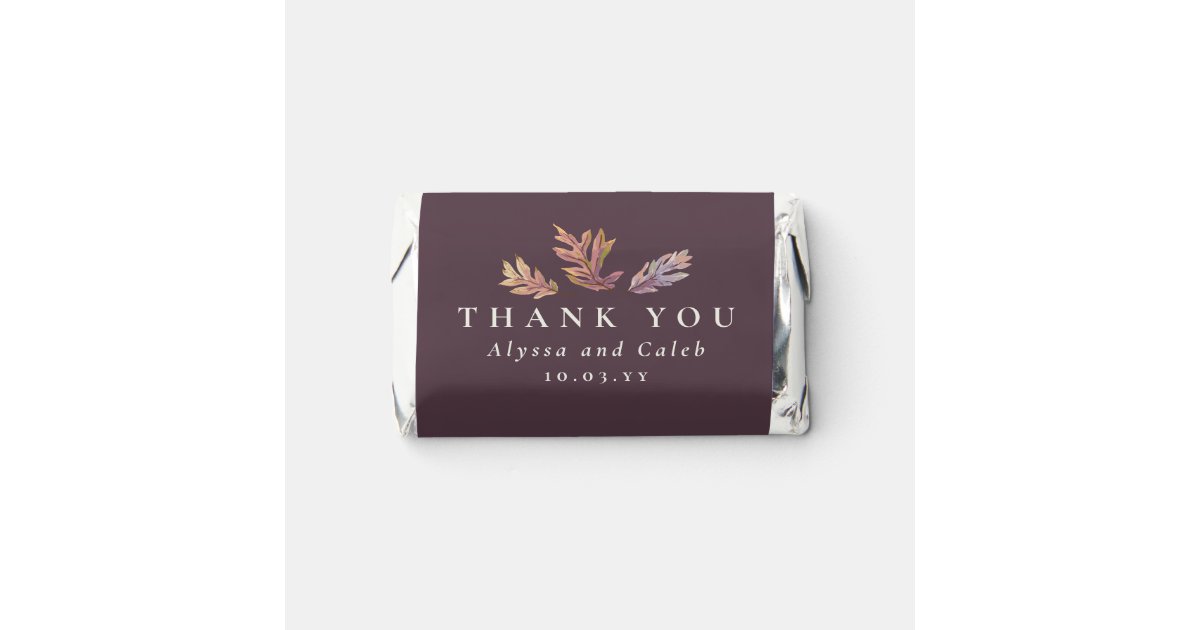 Fall leaves autumn wedding favor thank you | Zazzle