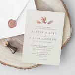 Fall leaves autumn wedding invitation<br><div class="desc">With classic and elegant typography, this formal fall leaves theme wedding invitation sets the tone for a timeless autumn wedding. The stylish leaves are done in a watercolor style with seasonal shades of plum and rich yellows and burnt oranges. The background is a soft shade of cream and the type...</div>