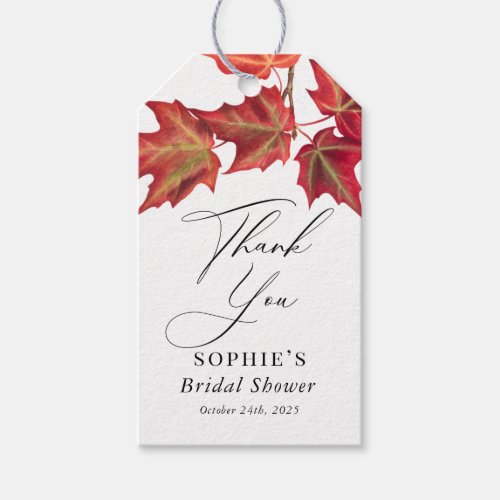 Fall Leaves Autumn Wedding or Shower Favor Tag