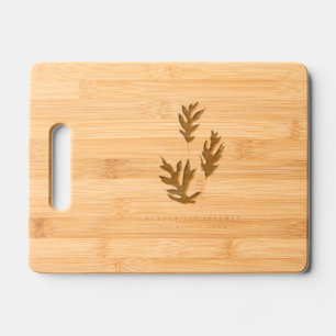 Fall leaves autumn wedding personalized engraved cutting board