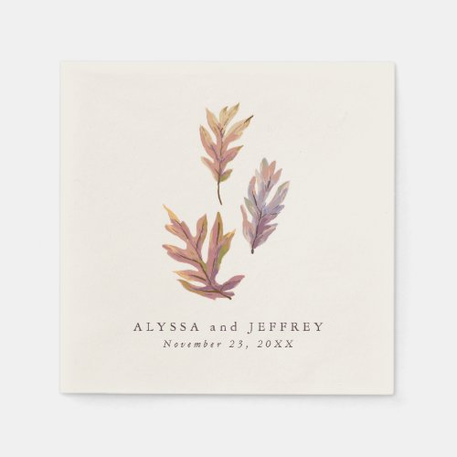Fall leaves autumn wedding personalized napkins
