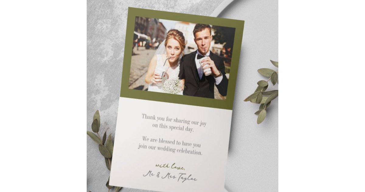 FALL LEAVES AUTUMN WEDDING THANK YOU CARD | Zazzle