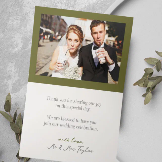 FALL LEAVES AUTUMN WEDDING THANK YOU CARD | Zazzle