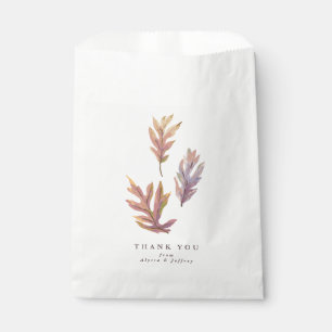 Fall leaves autumn wedding thank you favor bag