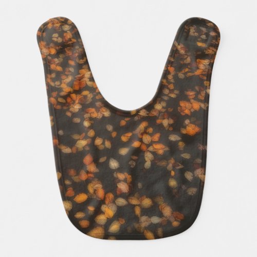 fall leaves  baby bib